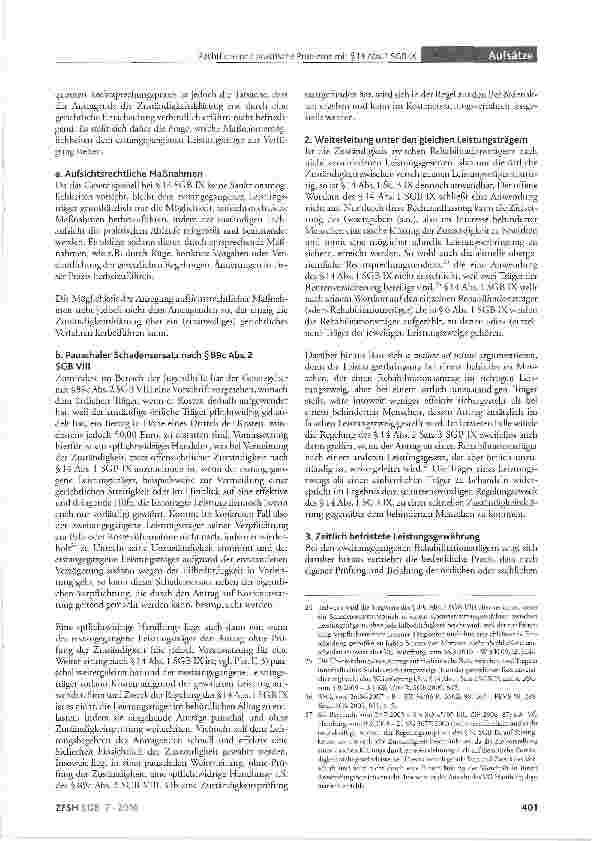 Vorschauseite 5: Rechtliche und praktische Probleme mit §14 Abs.1 SGB IX