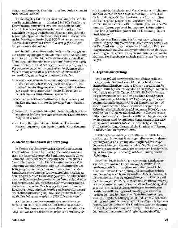 Vorschauseite 2: Eigeneinrichtungen innerhalb der GKV - Eine Bewertung aus ökonomischer Sicht