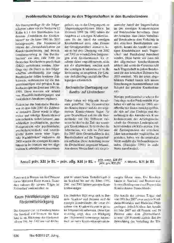 Vorschauseite 3: Regionale Kontraste im Krankenhausmarkt