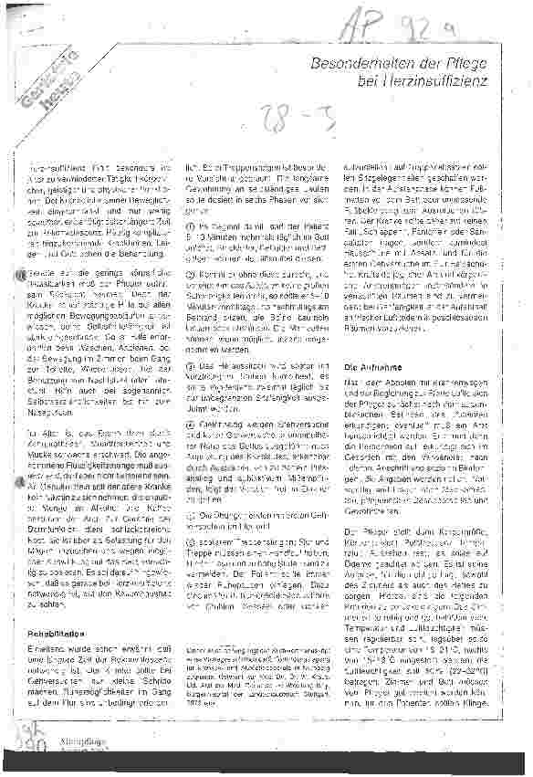 Vorschauseite 1: Besonderheiten der Pflege bei Herzinsuffizienz