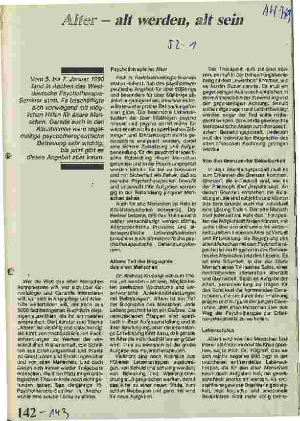 Vorschauseite 1: Alter - alt werden, alt sein