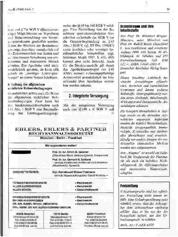 Vorschauseite 2: Einbindung von Apotheken in die integrative Versorgung unter wettbewerbsrechtlichen Gesichtspunkten