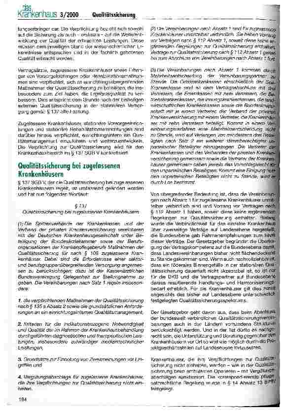 Vorschauseite 2: GKV-Gesundheitsreform 2000 - Neuregelungen zur Qualitätssicherung