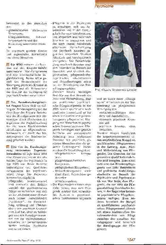 Vorschauseite 2: Qualifizierungsschub in der Psychiatrischen Pflege Pflegewissenschaft