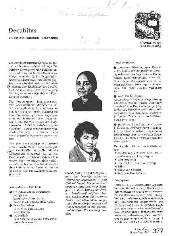 Vorschauseite 1: Dekubitus Prophylaxe Hilfsmittel
