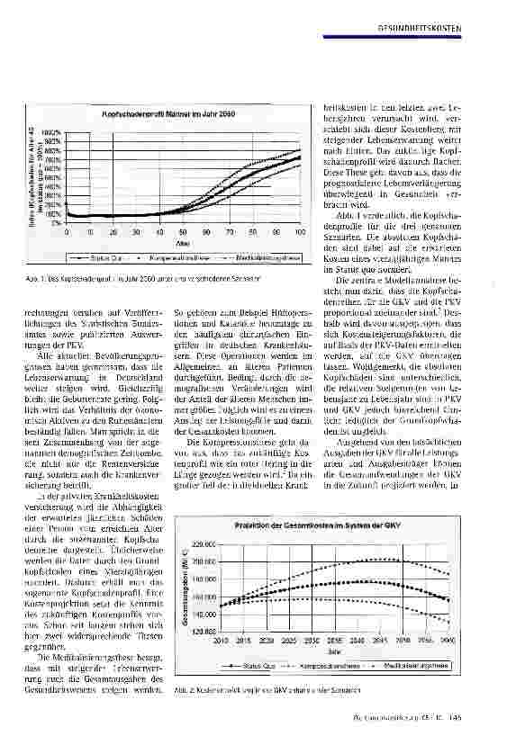 Vorschauseite 2: Über die demografisch bedingte Entwicklung der Gesundheitskosten
