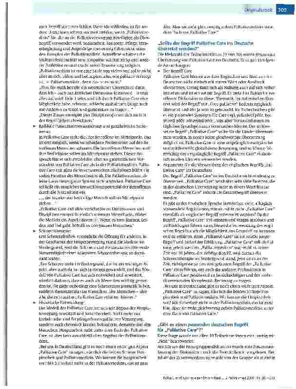 Vorschauseite 6: Gibt es einen Unterschied zwischen Palliative Care und Palliativmedizin?Is there a Difference Between Palliative Care and Palliative Mediane?