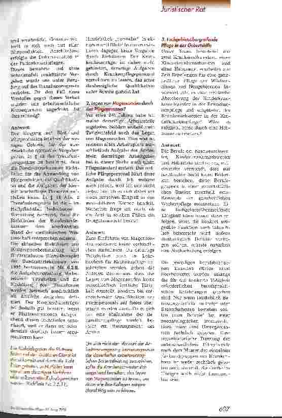 Vorschauseite 2: Pflegefremde Tätigkeiten Pflege ohne Qualifikation?