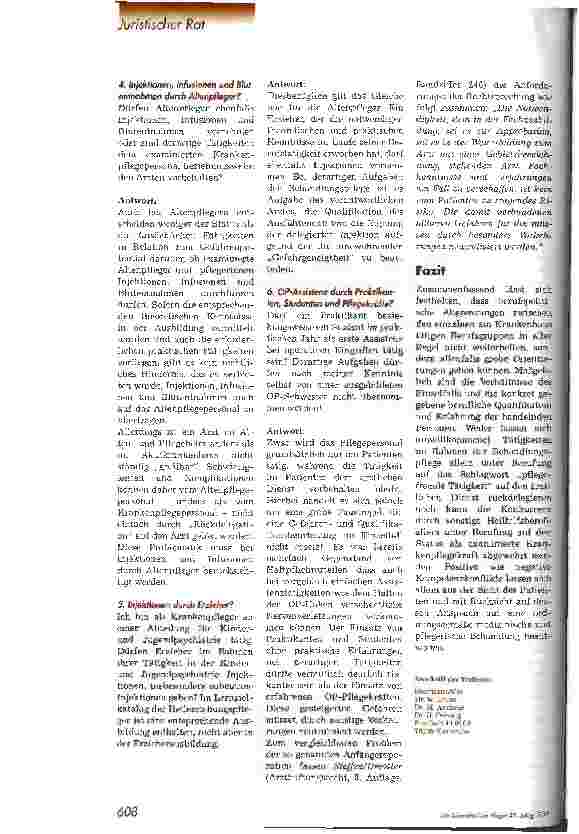 Vorschauseite 3: Pflegefremde Tätigkeiten Pflege ohne Qualifikation?