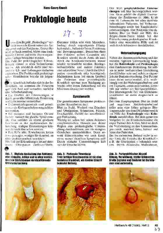 Vorschauseite 1: Proktologie heute