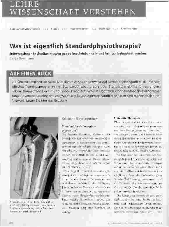 Vorschauseite 1: Was ist eigentlich Standardphysiotherapie?