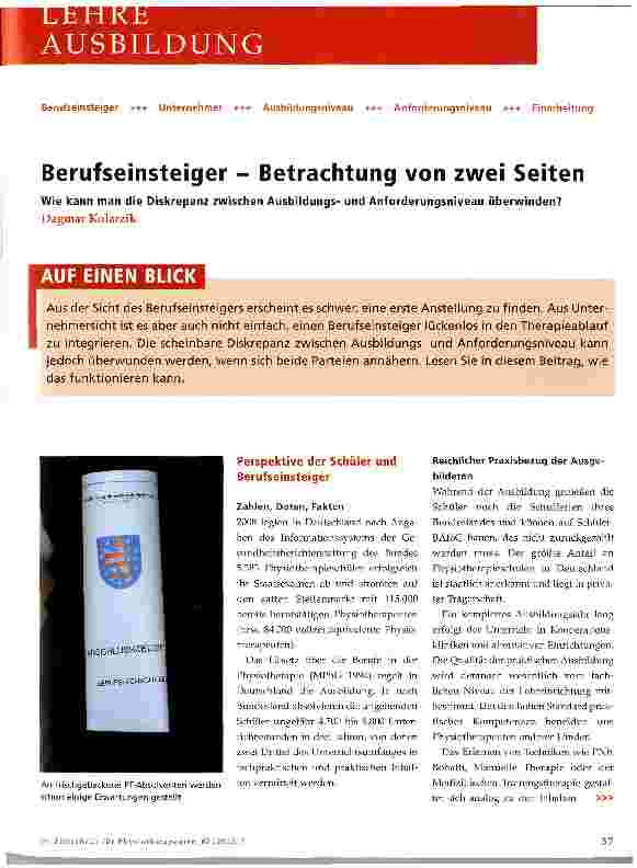 Vorschauseite 1: Berufseinsteiger - Betrachtung von zwei Seiten