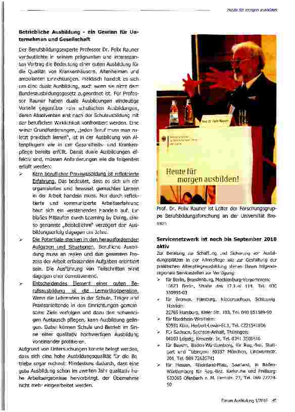 Vorschauseite 2: Heute für morgen ausbilden