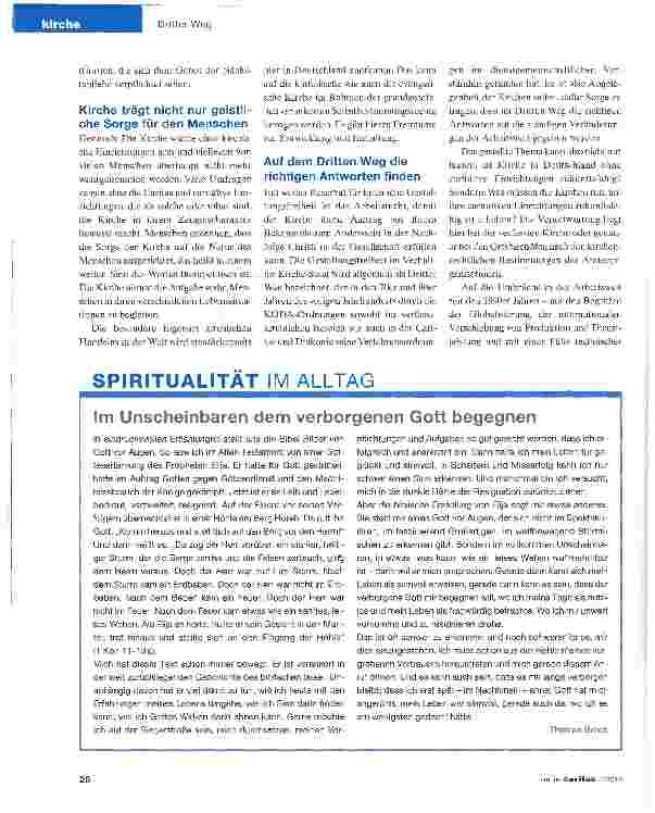 Vorschauseite 2: Kirche ist ohne ihre Caritas nicht zukunftsfähig