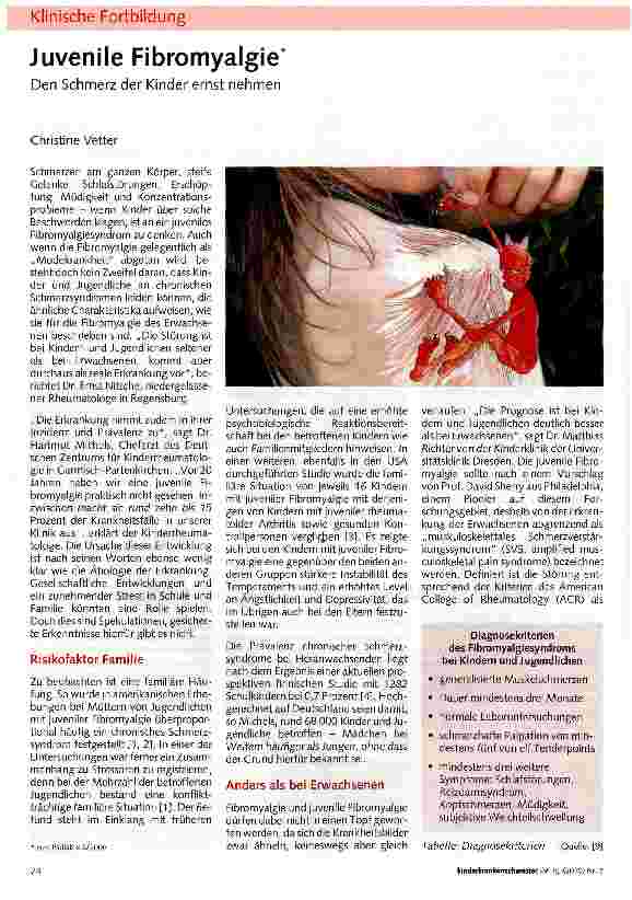 Vorschauseite 1: Juvenile Fibromyalgie