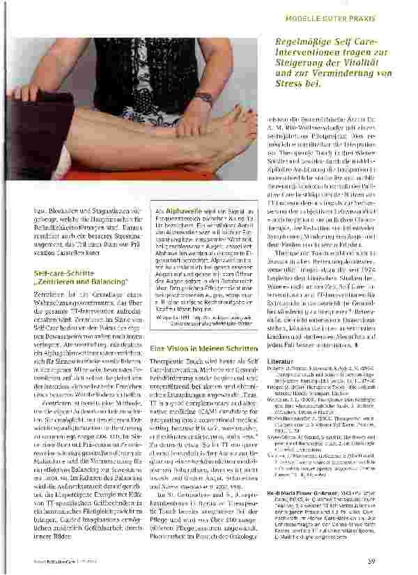 Vorschauseite 2: Therapeutic Touch als Seif Care-Methode Selbstfürsorge mit Therapeutischem Touch