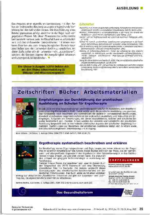 Vorschauseite 3: Ausbildungs-Glossar Teil 10 Lernberatung -wenn Lernprozesse der Unterstützung bedürfen