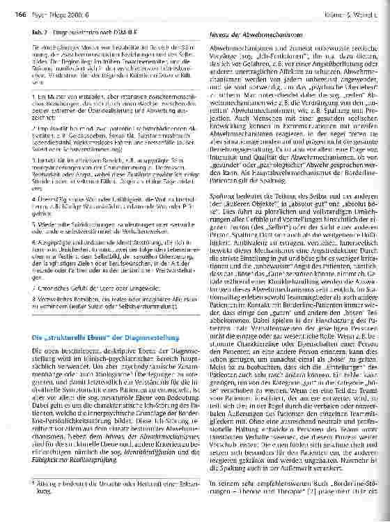 Vorschauseite 3: Über Spalten, Ritzen und Agieren Bemerkungen zur Borderline-Persönlichkeitsstörung