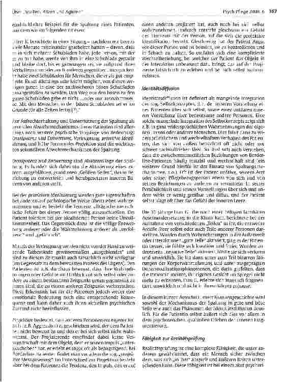 Vorschauseite 4: Über Spalten, Ritzen und Agieren Bemerkungen zur Borderline-Persönlichkeitsstörung