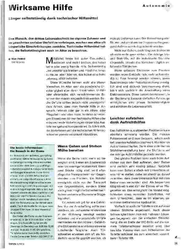 Vorschauseite 1: Wirksame Hilfe