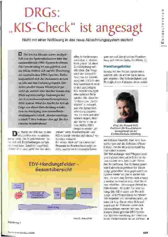 Vorschauseite 1: DRGs: KIS-Check ist angesagt Nicht mit einer Notlösung in das neue Abrechnungssystem starten!