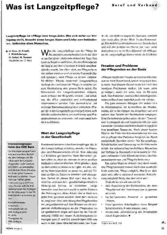 Vorschauseite 1: Was ist Langzeitpflege?