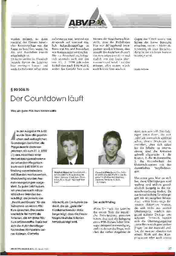 Vorschauseite 1: Der Countdown läuft Was ein guter PDL-Kurs bieten sollte