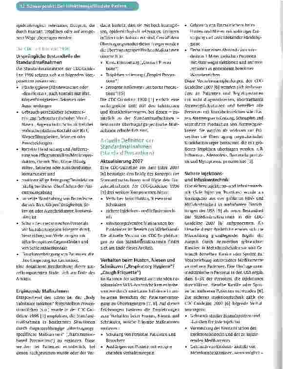 Vorschauseite 2: Standardmaßnahmen zur Prävention nosokomialer Infektionen