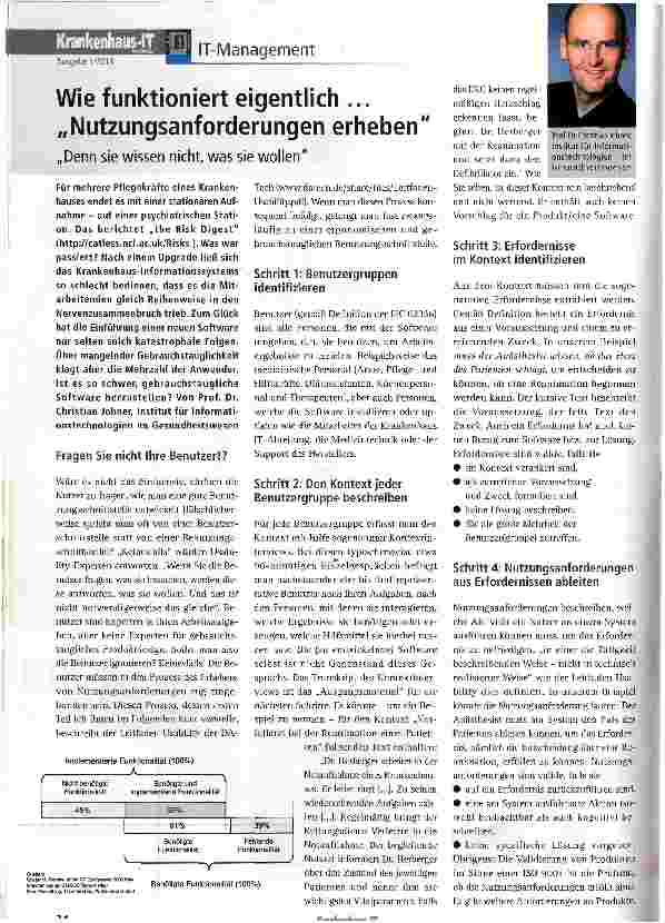 Vorschauseite 1: Wie funktioniert eigentlich. .. „Nutzungsanforderungen erheben