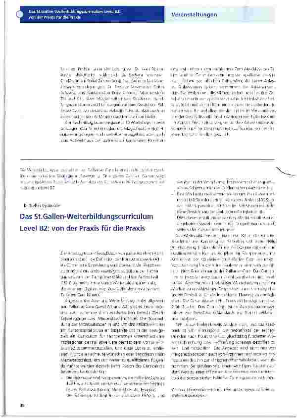 Vorschauseite 2: Palliative Care: Kosten -Nutzen - Möglichkeiten