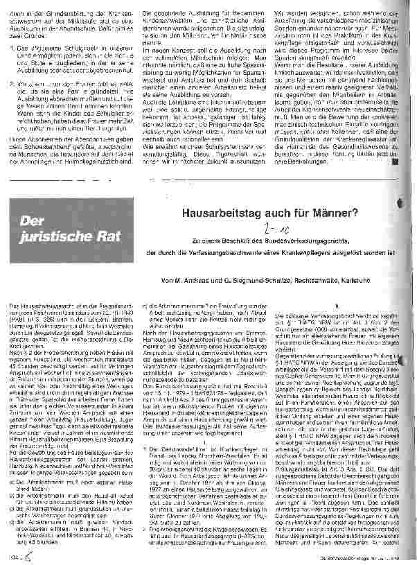 Vorschauseite 1: Hausarbeitstag auch für Männer?