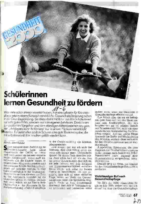 Vorschauseite 1: Schülerinnen lernen Gesundheit zu fördern