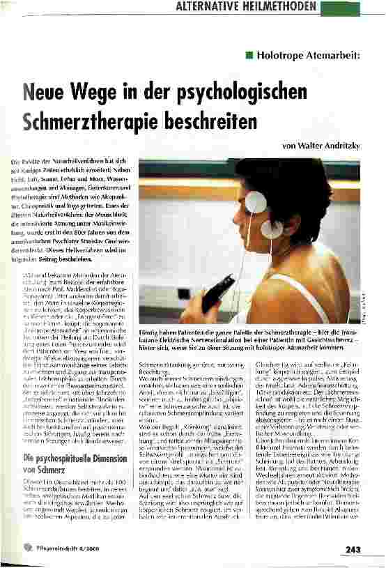 Vorschauseite 1: Neue Wege in der psychologischen Schmerztherapie beschreiten