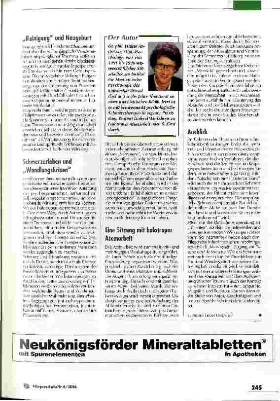 Vorschauseite 3: Neue Wege in der psychologischen Schmerztherapie beschreiten