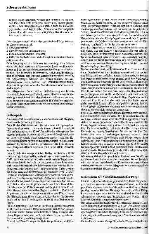 Vorschauseite 3: Die Pflege alter, dementer Menschen durch die Sozialstation Das Beispiel der Diakoniestation Steglitz-Mitte in Berlin