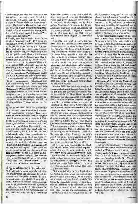 Vorschauseite 4: Ethik durch Kommissionen? - Teil 4 Die Physik der Sitten - oder wozu braucht man Ethik-Kommissionen