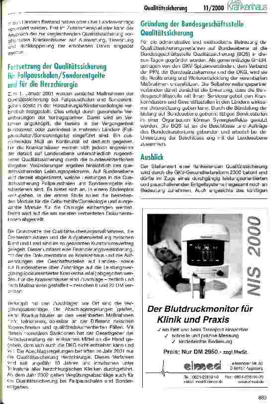 Vorschauseite 2: Qualitätssicherung bei zugelassenen Krankenhäusern