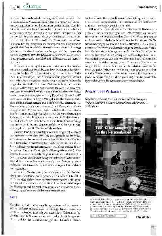 Vorschauseite 4: Kalkulation der Ausbildungskosten ab dem Jahr 2010