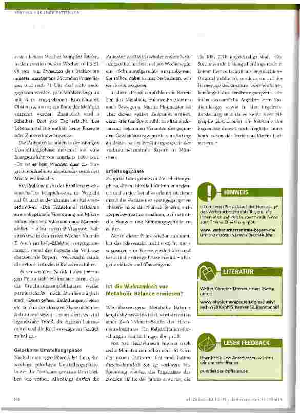 Vorschauseite 3: Metabolie Balance