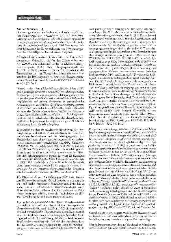 Vorschauseite 2: Impfschaden; Impfreaktion; STIKO; Anhaltspunkte; empfohlene Schutzimpfung; Kausalität