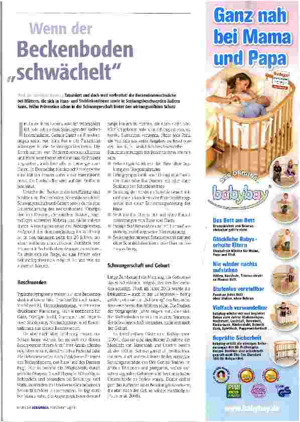 Vorschauseite 1: Wenn der Beckenboden schwächelt