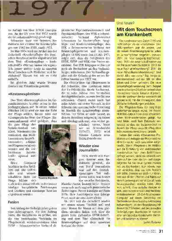 Vorschauseite 2: Planung, Computer, Kostenexplosion und Pflegeforschung