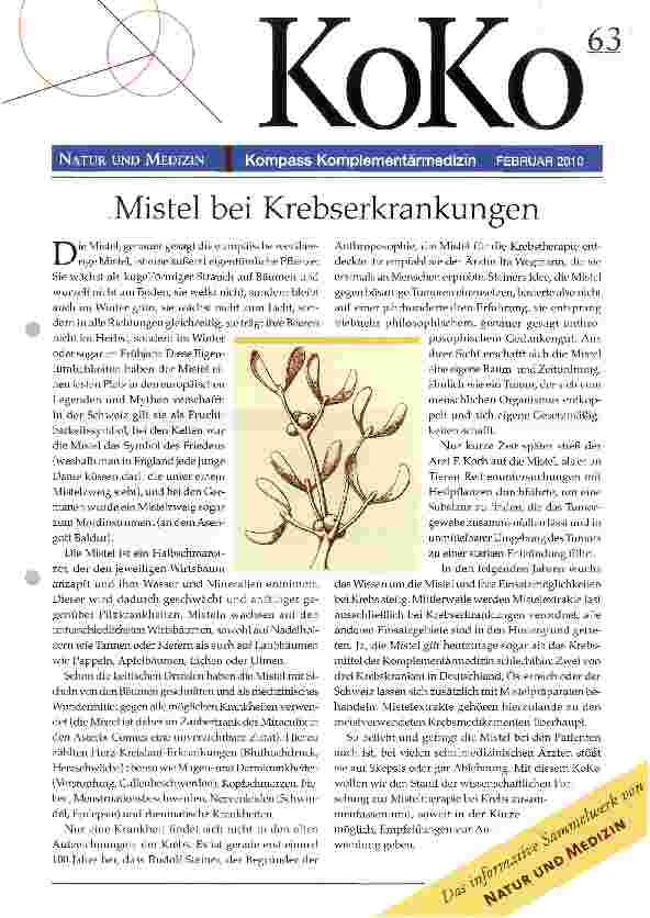 Vorschauseite 1: Mistel bei Krebserkrankungen