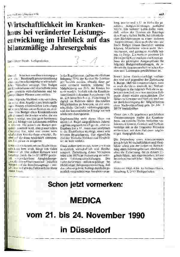 Vorschauseite 1: Wirtschaftlichkeit im Krankenhaus bei veränderter Leistungsentwicklung im Hinblick auf das bilanzmäßige Jahresergebnis