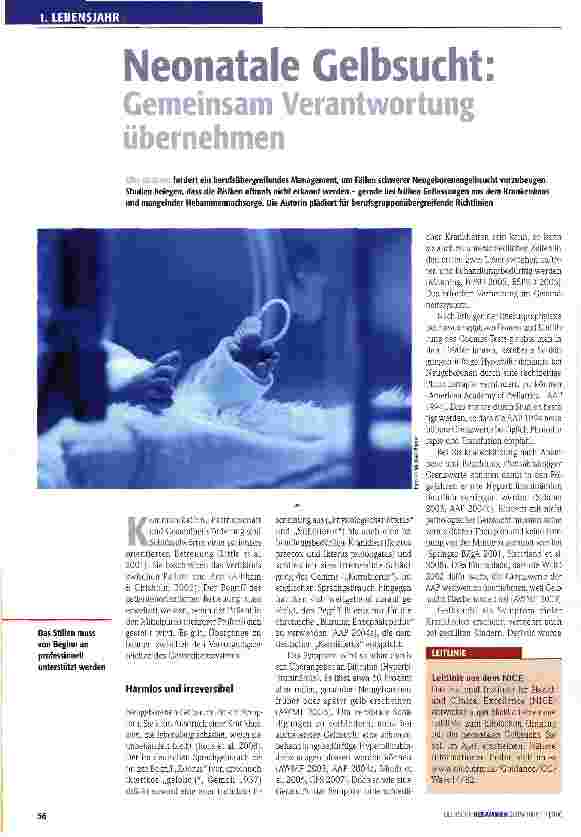 Vorschauseite 1: Neonatale Gelbsucht Gemeinsam Verantwortung übernehmen