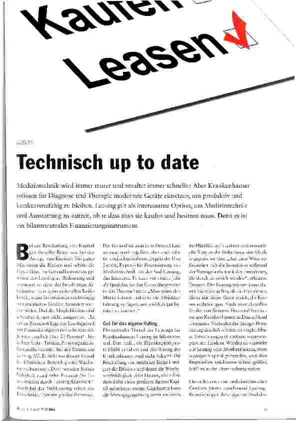 Vorschauseite 1: Technisch up to date
