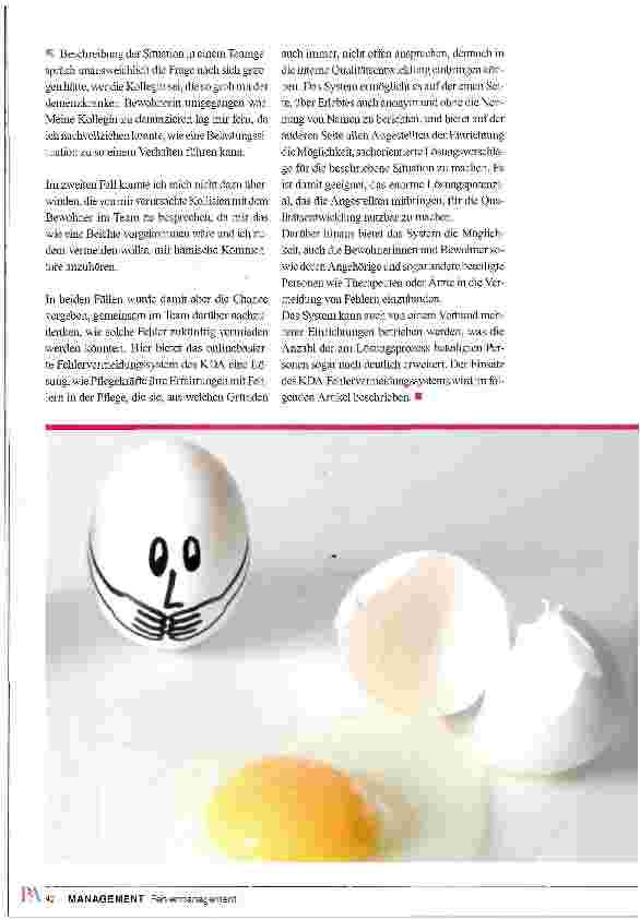 Vorschauseite 3: WEITERENTWICKLUNGEIN PLÄDOYER FÜR AKTIVES FEHLERMANAGEMENT