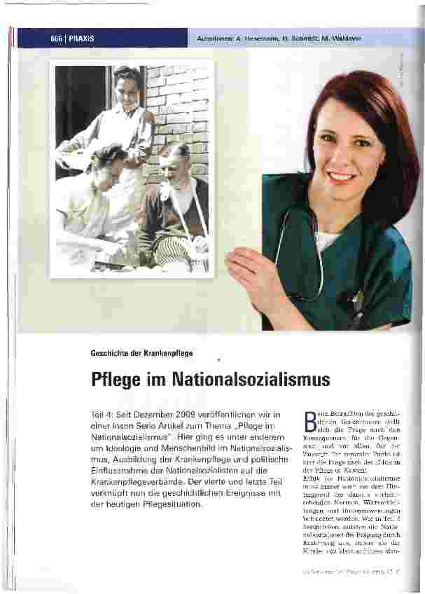 Vorschauseite 1: Pflege im Nationalsozialismus