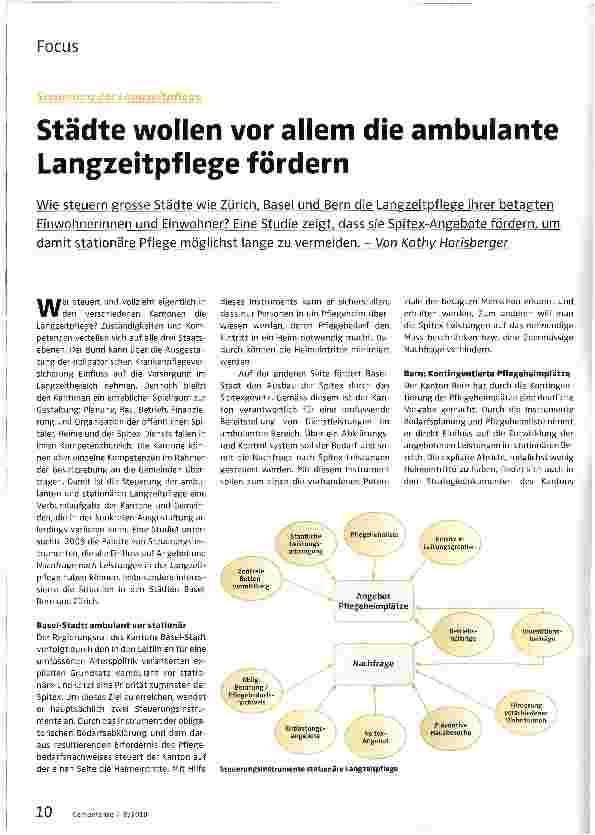 Vorschauseite 1: Städte wollen vor allem die ambulante Langzeitpflege fördern