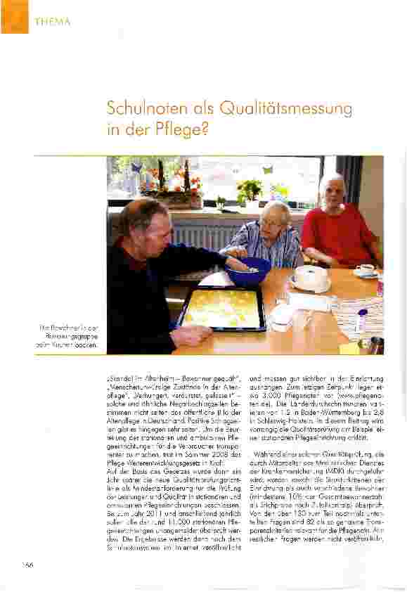 Vorschauseite 1: Schulnoten als Qualitätsmessung in der Pflege?